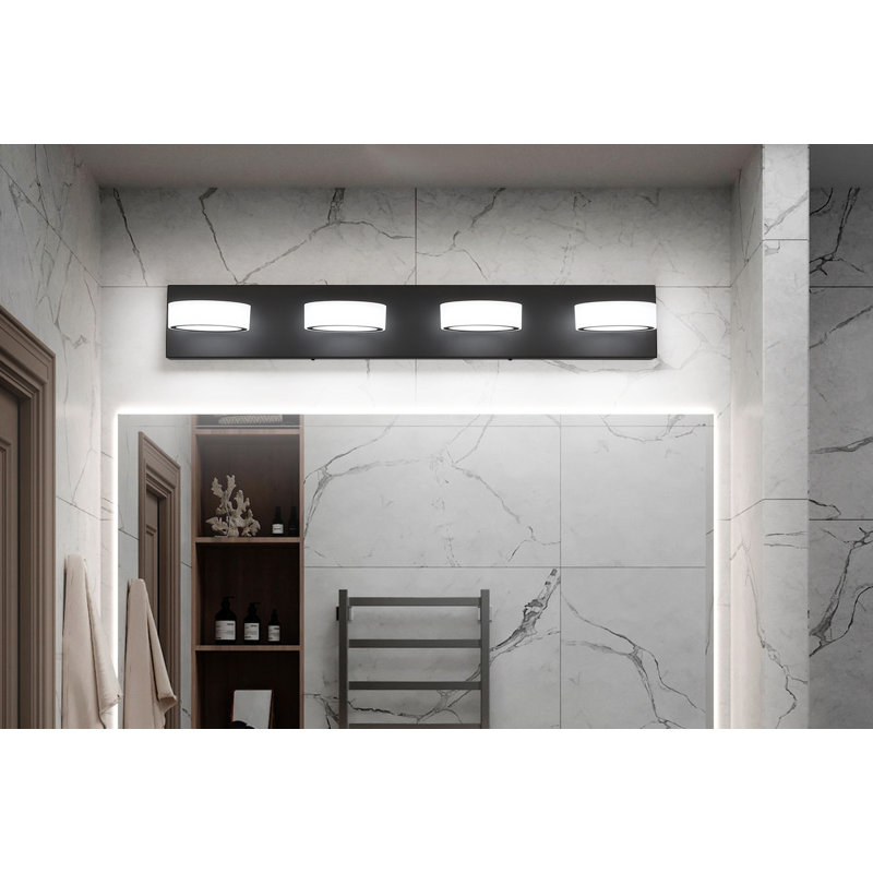 Éclairage pour meuble-lavabo à DEL 9550 + 9551, Noir mat