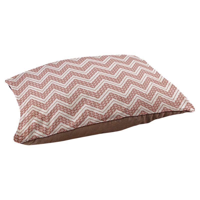 Coussin Chelan, Moyen (H 6,5 po x l 40 po x P 30 po), Gris/rouge