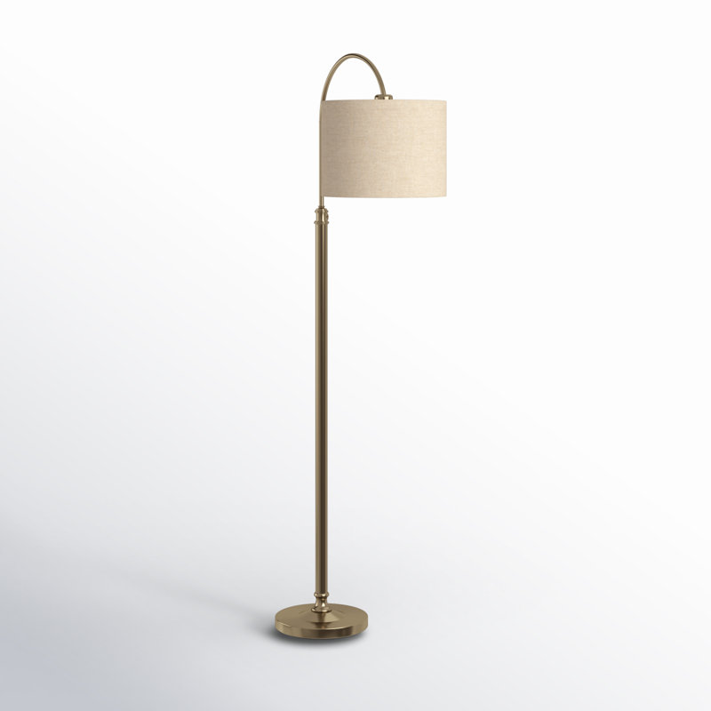 Elita 68'' Arched Floor Lamp, Antique Brass