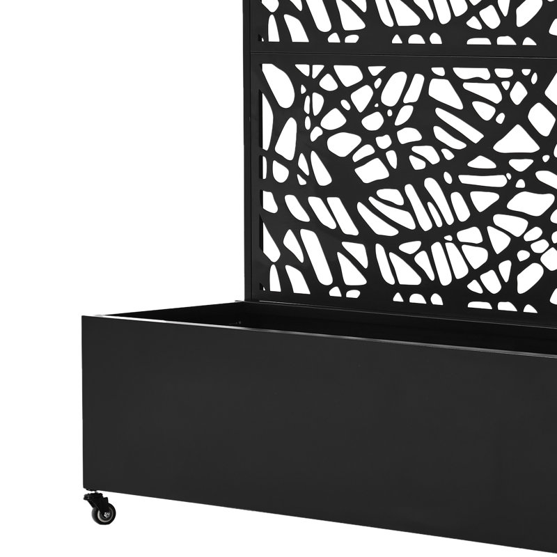 Boîte à fleurs en métal avec treillis et roues Knox, H 47,2 po x l 47,2 po x P 15,7 po