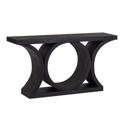 Console en bois de manguier massif, noir