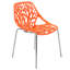 Chaises d'appoint empilables avec dossier à découpes florales et pieds en acier inoxydable - sièges de cuisine, de restaurant ou de banquet modernes-21376067-129509129