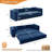 89" Velvet Upholstered Sleeper Sofa, Pull-Out Sofa Bed, Tufted Square-Arm Couch Bed With 3 Pillows-1046945300
