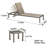 Elegant Adjustable Outdoor Lounge Chair Outdoor Chaise Lounge Set with Table