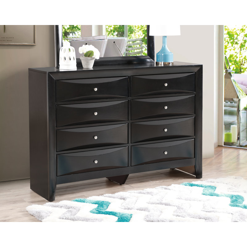 Marilla 59'' W 8 - Drawer Dresser, Black