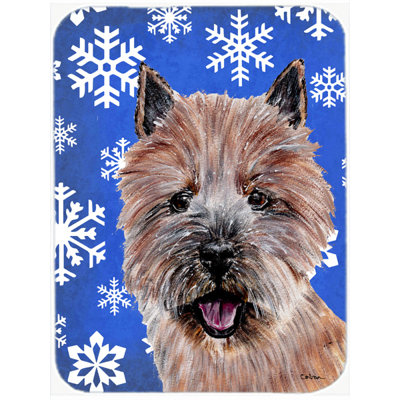 The Holiday Aisle Ashlynn Norwich Terrier Glass Cutting Board