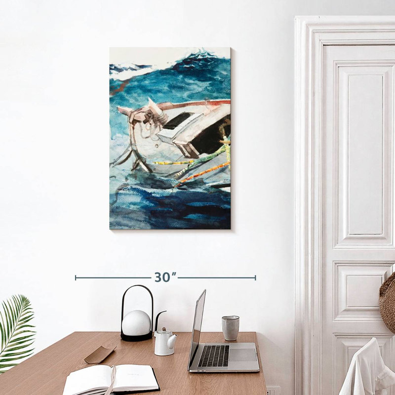 Étude pour le Gulf Stream, H 30 po x l 20 po
