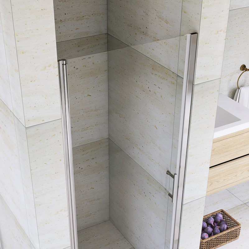 Porte de douche pivotante 30-31 3/8 po, Chrome chrome