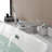 4 Hole Deck Mount Tub Faucet With Hand Shower Waterfall Bathtub Faucet Brass Single Handle Tub Fillers With Valve-107418269