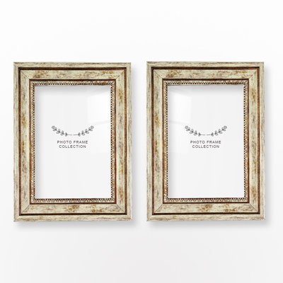 Chiu Elegant Brown Photo Frame Set (2 Pieces), 4 x 6 inches | 100% Durable Plastic, Frame Width: 1.6 inches | Perfect for Home Decor & Gift Giving, Stylish Design for Cherished Memories