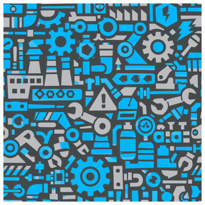Tapisserie murale industrielle de machines - Décoration murale machines