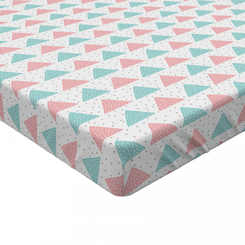 Microfiber Geometric Fitted Sheet, Full Fitted Sheet