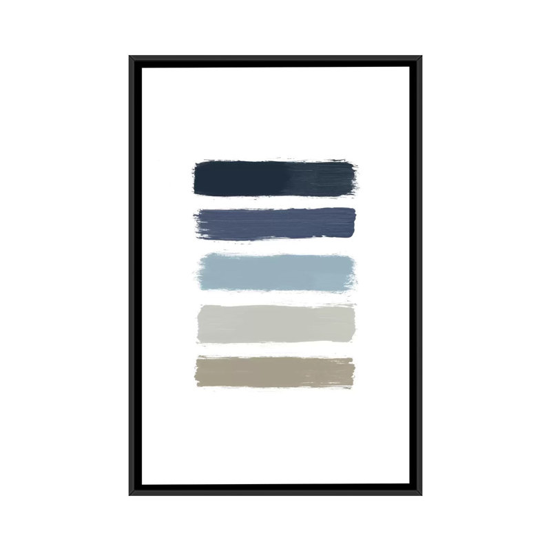 «Stripes», reproduction d'impression sur toile, H 26 po x l 18 po x P 1,5 po, Toile avec cadre noir, Pas de tapis