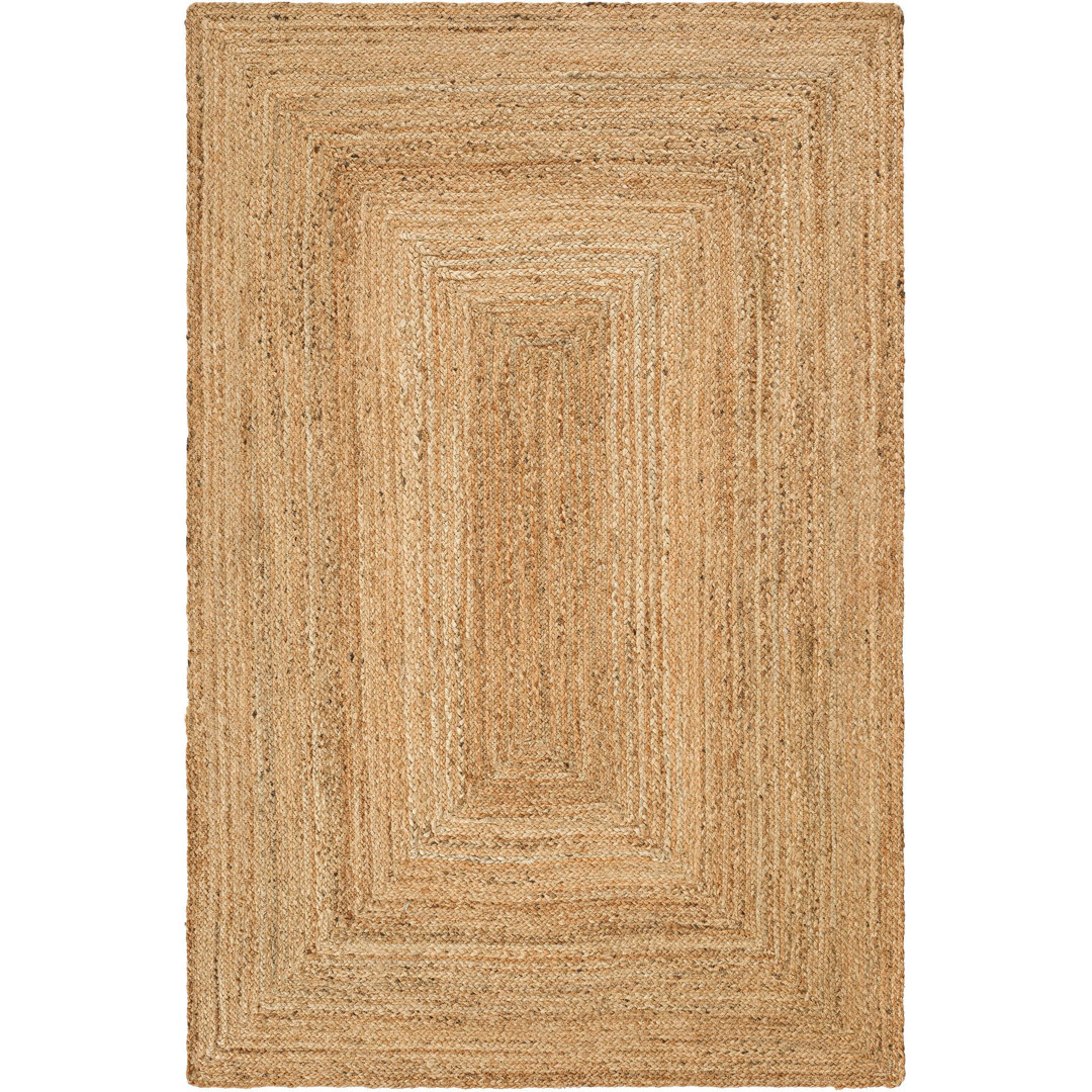Rocio Geometric Hand Knotted Brown Area Rug