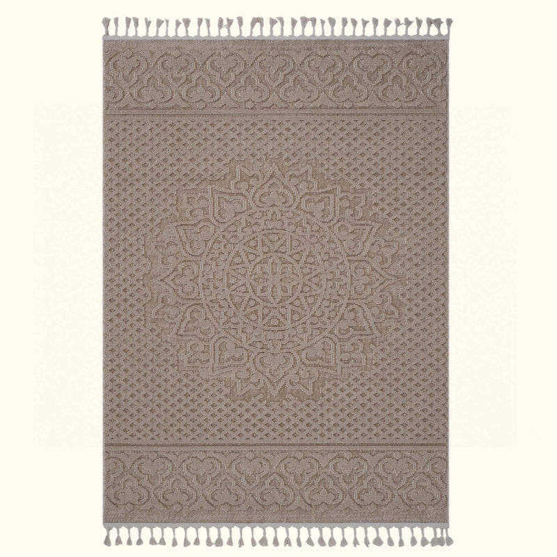 Medallion Indoor/Outdoor Area Rug, Stain-Resistant And Non-Shedding For High-Traffic Areas, Rectangle 7'9" x 10'