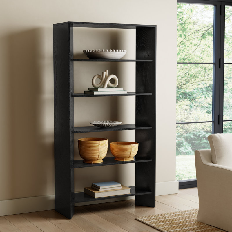 Iriye 5 Shelf Bookshelf, Black
