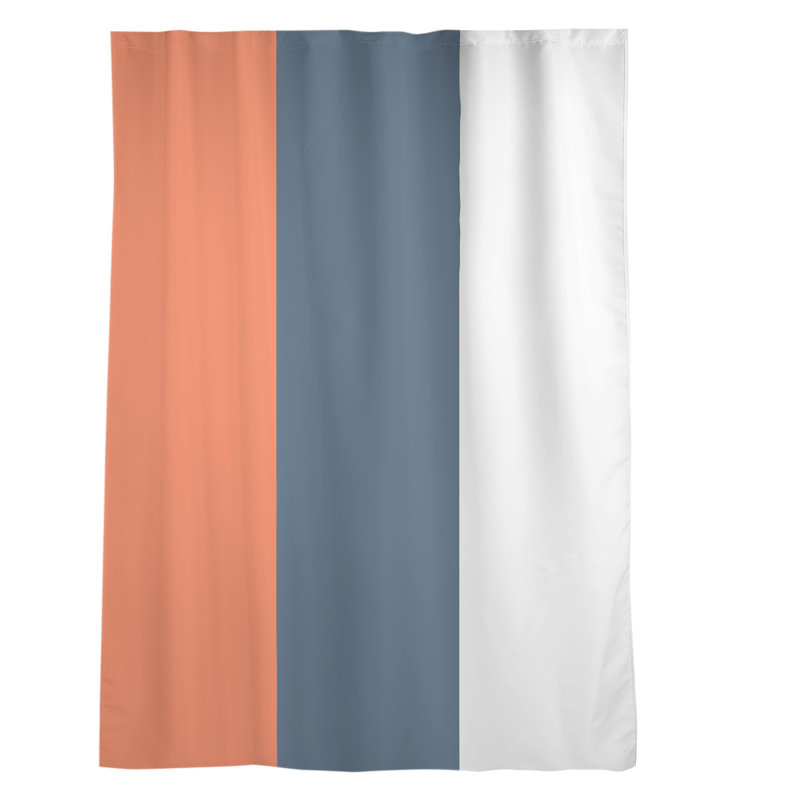 Panneau de rideau simple diaphane avec passe-tringle national hockey, Navy