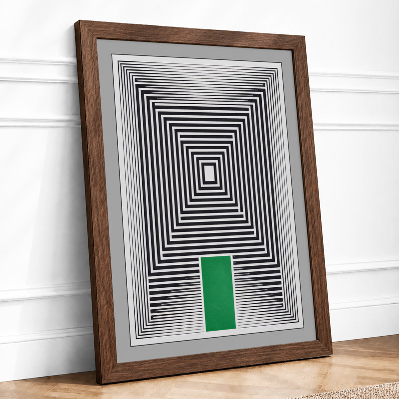 Optical Geometry Geometric - Print, Walnut, A1 - 84.1 x 59.4 cm
