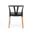 Ensemble de 2 chaises de salle à manger pour salle à manger, siège sculpté noir de 29 pouces