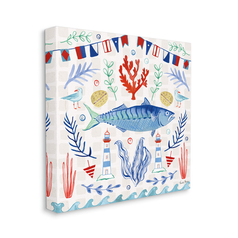 "Stupell Industries", art maritime sur toile par Farida Zaman, H 30 po x l 30 po x P 1,5 po