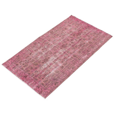 Tapis unique en laine noué à la main de couleur saumon de 2000 pi 3 pi 7 po x 6 pi 9 po Oberstone