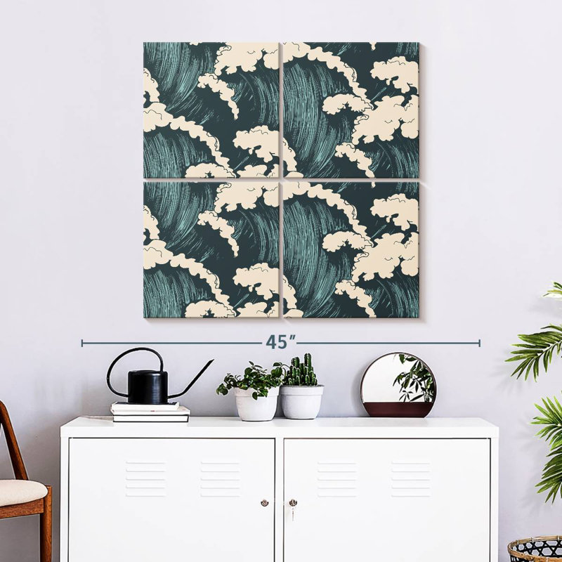 Waves Seamless Pattern, 32" H x 32" W