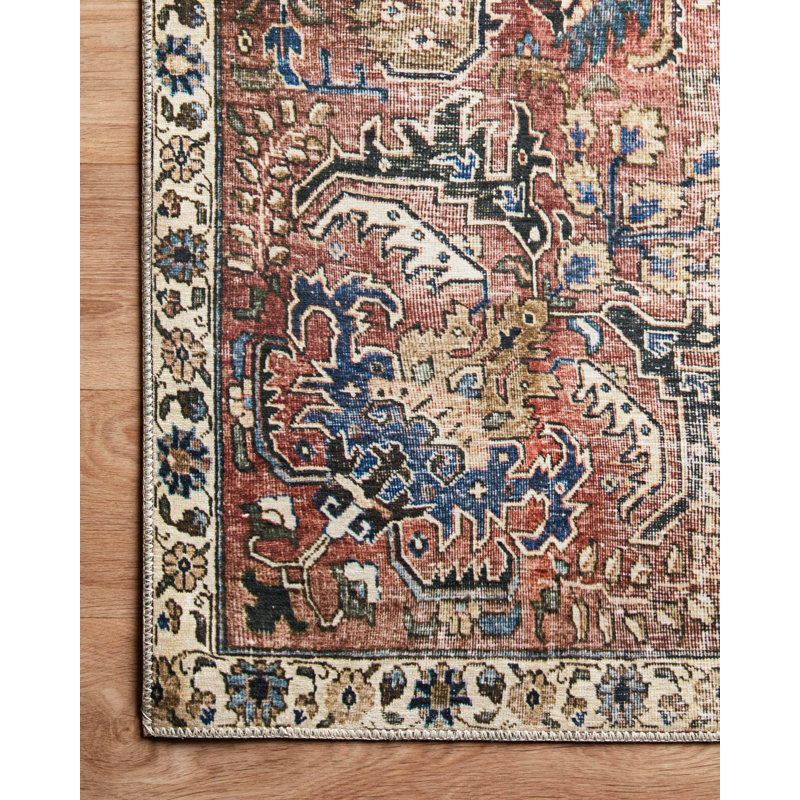 Chris Loves Julia x Loloi Jules Oriental Merlot Rug, Rectangle 7'6" x 9'6"