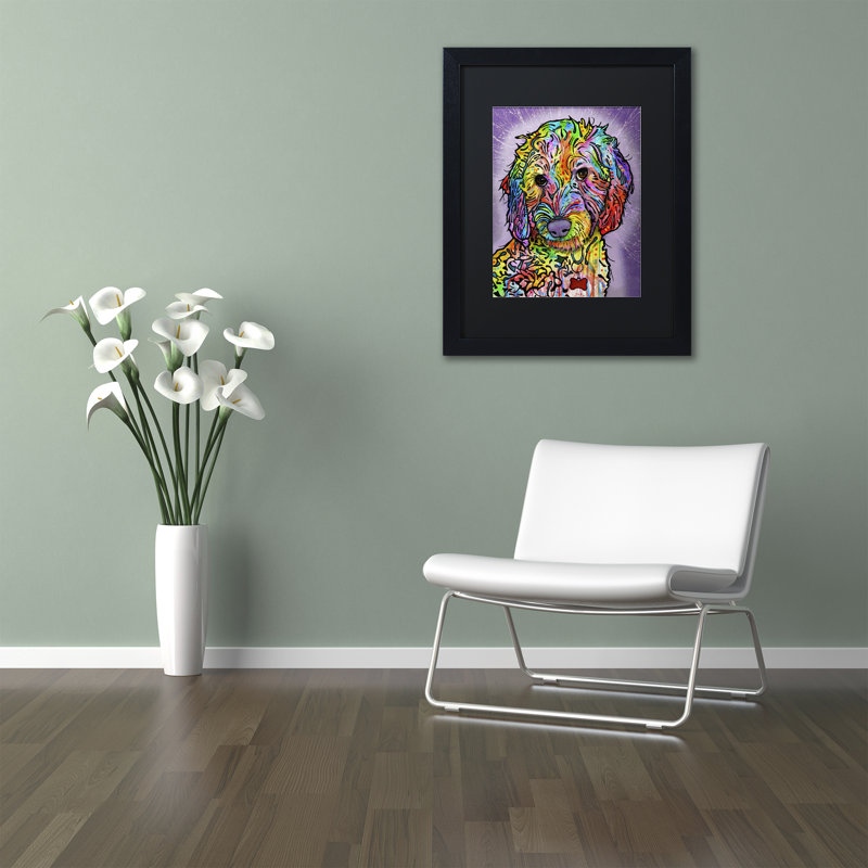 «Sweet Poodle», impression, H 20 po x l 16 po x P 0,5 po, Noir, Cadre noir
