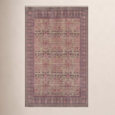 Leonardo Pink Brown Hand-Knotted Wool Oriental Rug