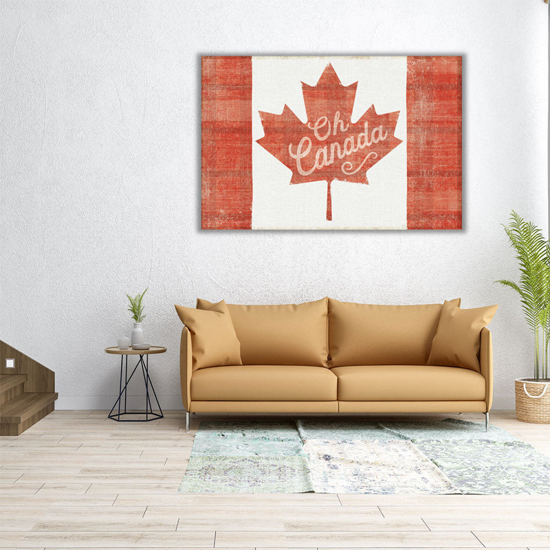 «Oh Canada Flag», reproduction d'art sur toile, H 24 po x l 36 po