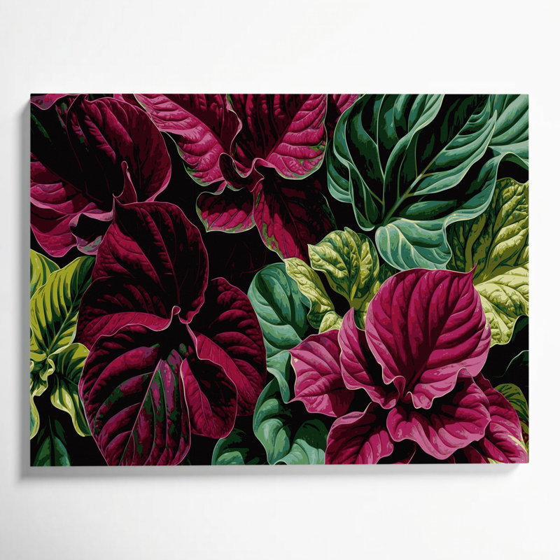 Art mural sur toile Botanical Coleus, H 11 po x l 14 po