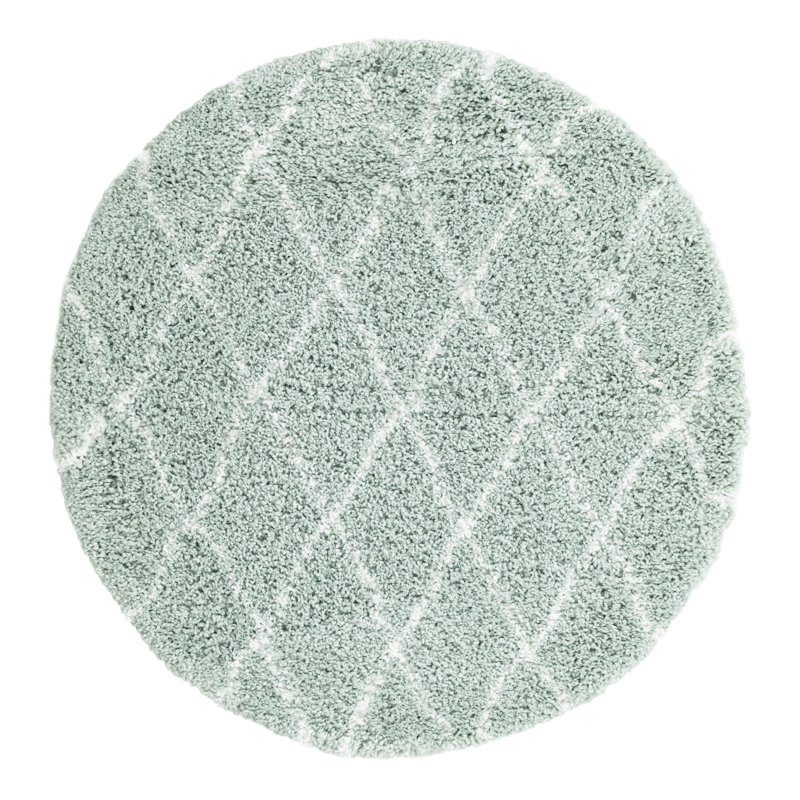 Graecie Performance Geometric Indoor Rug, Round 4'1"