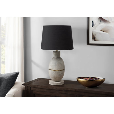 Lighting, H 25 po, lampe de table, résine, abat-jour, contemporain, moderne