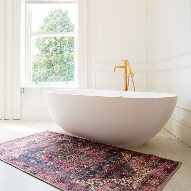 Vintage Look Washable Area Rug, Rectangle 200 x 290 cm