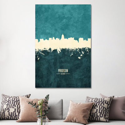 " Madison Wisconsin Skyline " by Michael Tompsett Painting Print