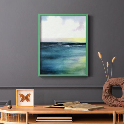 Sherbet Sunset Diptych I Framed Print - Solid Wood
