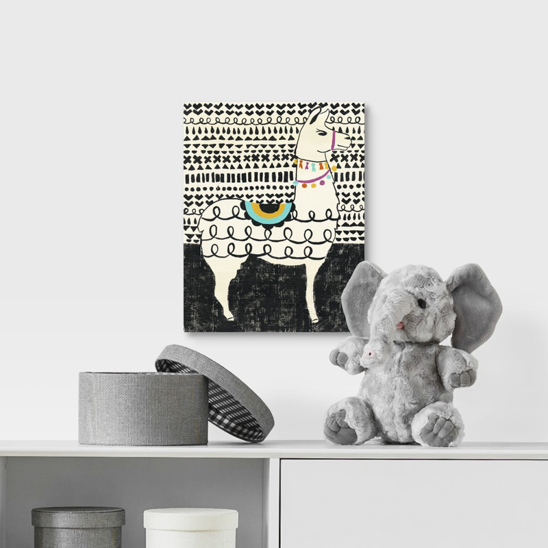 Art sur toile llama party i Shurtleff, Toile tendue, H 14 po x l 11 po x P 1,25 po