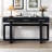 Ustyle 3 Entryway Table - Long For Corridor, Foyer Modern Minimalist, Stable & Functional, Black Console With 3 Drawers Entryway, Living Room Higher Stability, Easy Assembly,