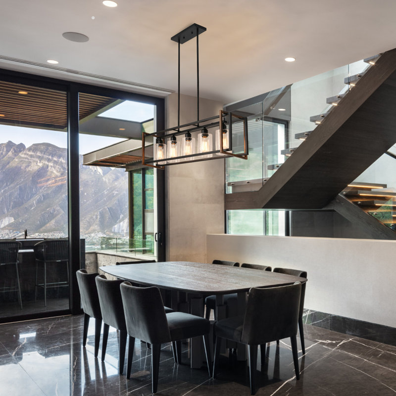 5 - Light Kitchen Island Square / Rectangle Chandelier