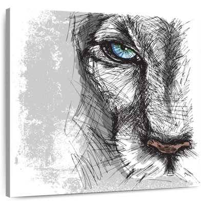 Visage de lion
