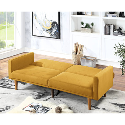 Coussin de couleur moutarde réglable avec tissu luxueux et support de bois stable