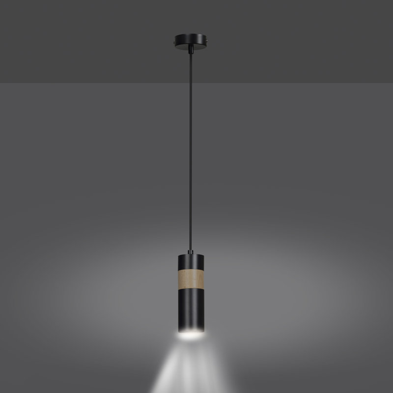 Cognato 1 - Light Cylinder Pendant, Black