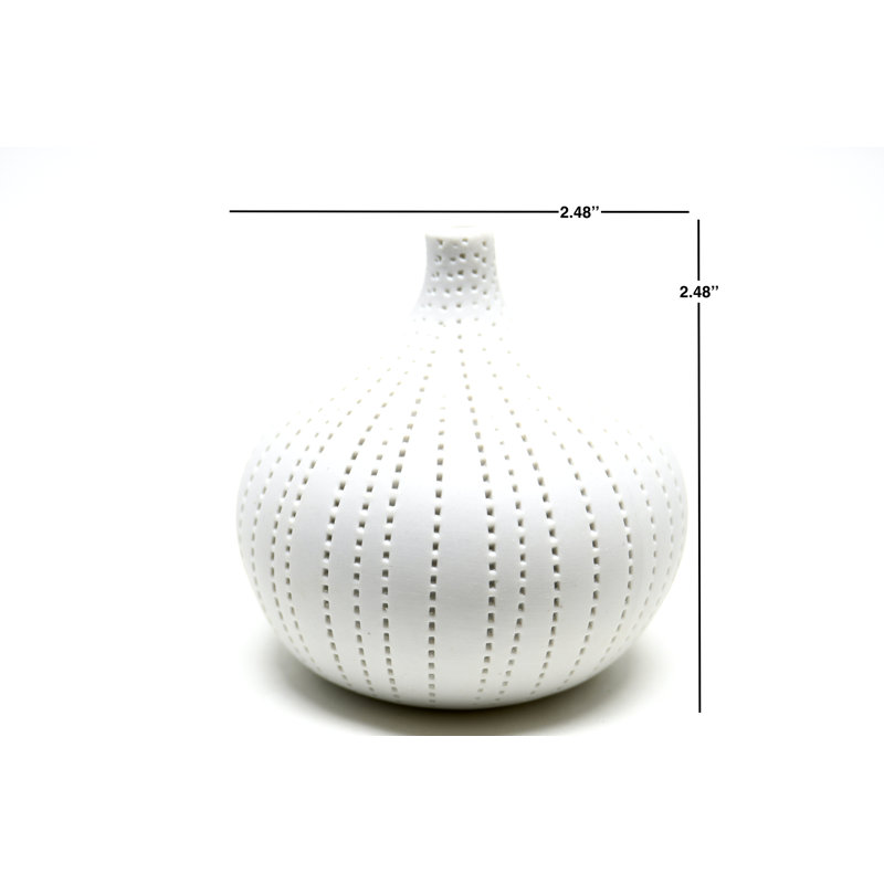 2.56'' Handmade Table Vase, White