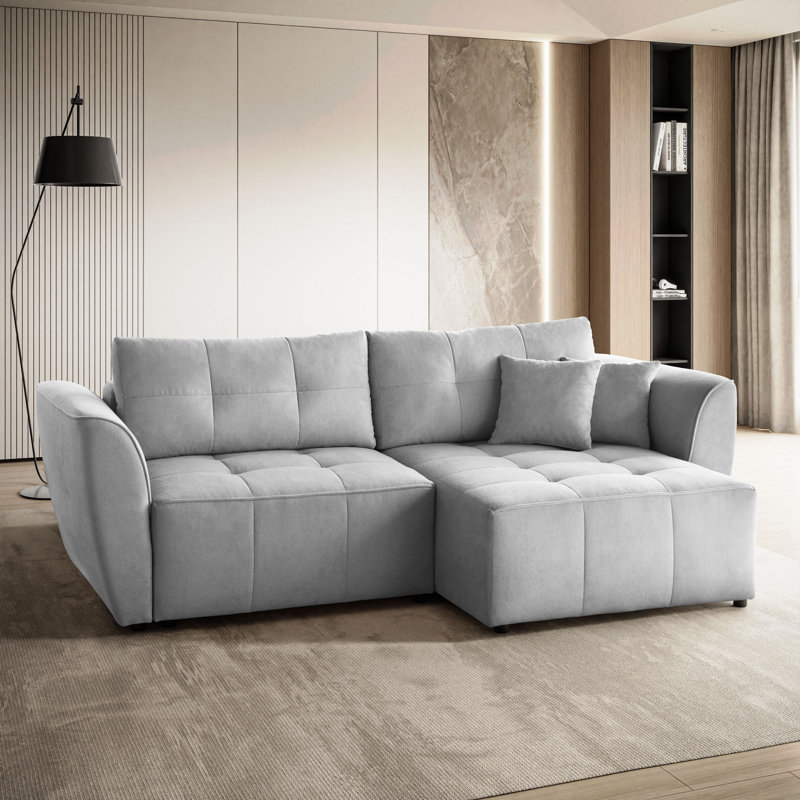 Creddy Universal Corner Sofa with Sleeping Fuction , Grey