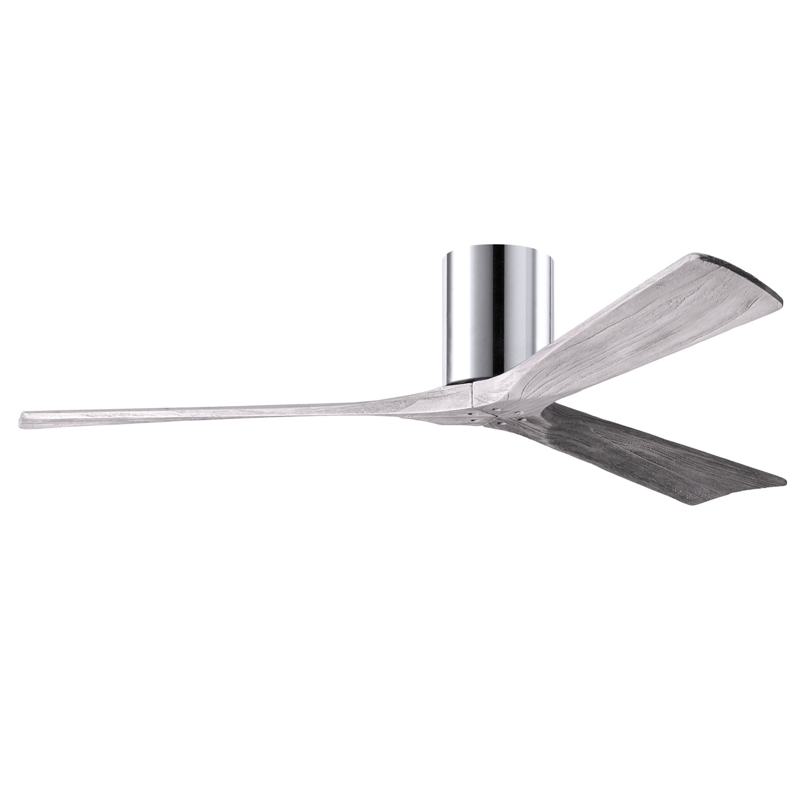 Olivier 3 Blade Ceiling Fan, Polished Chrome, Barn Wood Tone, 60"