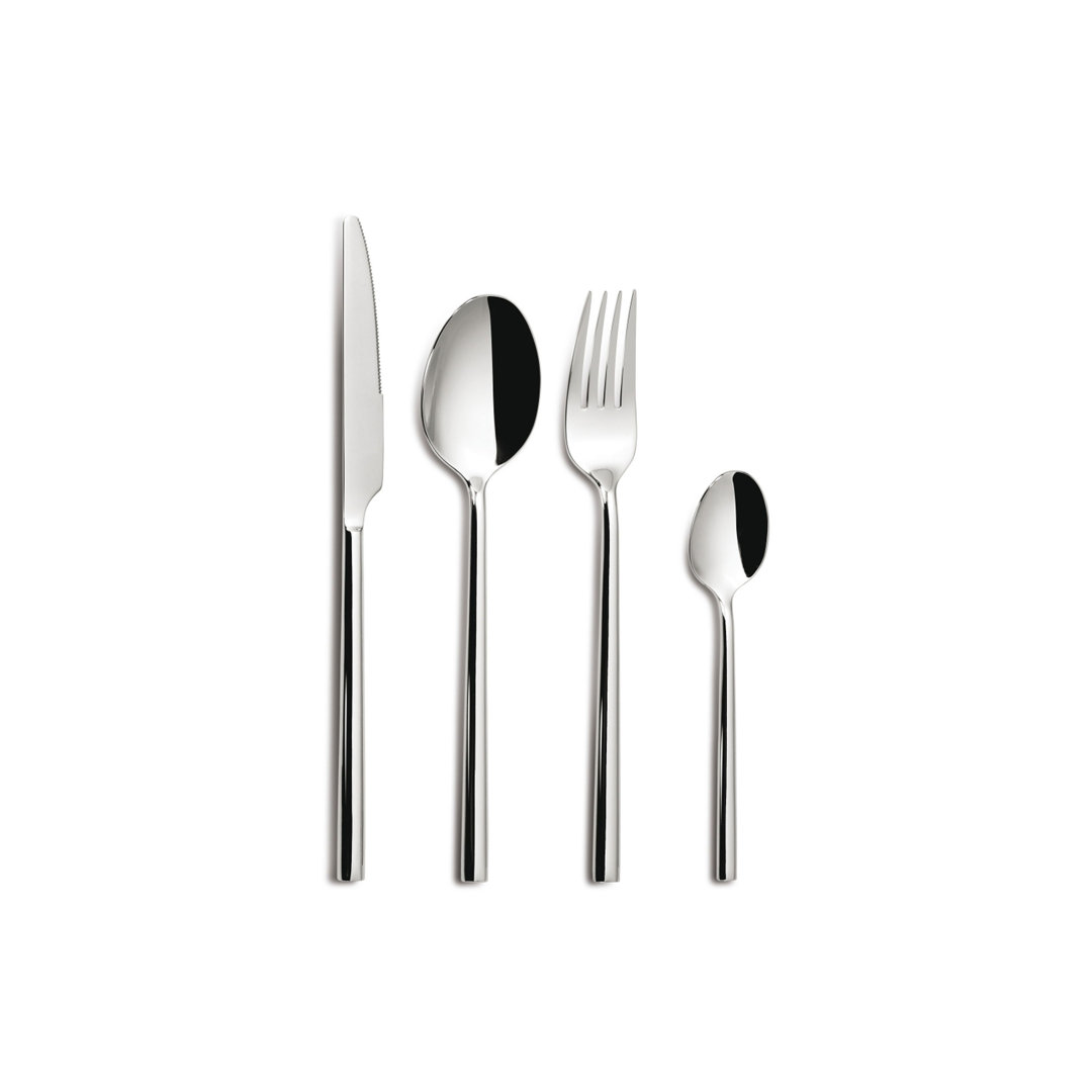 Ebern Designs Besteck-Set Oslo Eco 24-tlg., Tafelbesteck, Edelstahl, Silberfarben, 0298