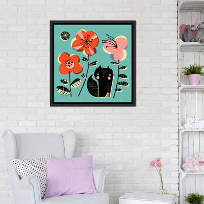 Écureuil - Fleurs par Terry Runyan - Reproduction