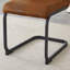 Ensemble de chaises de salle à manger en tissu technique brun rétro de style 2/4, chaises rembourrées ergonomiques à haut dossier avec structure en métal robuste-650637010
