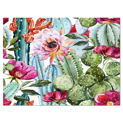 Motif de cactus - aquarelle