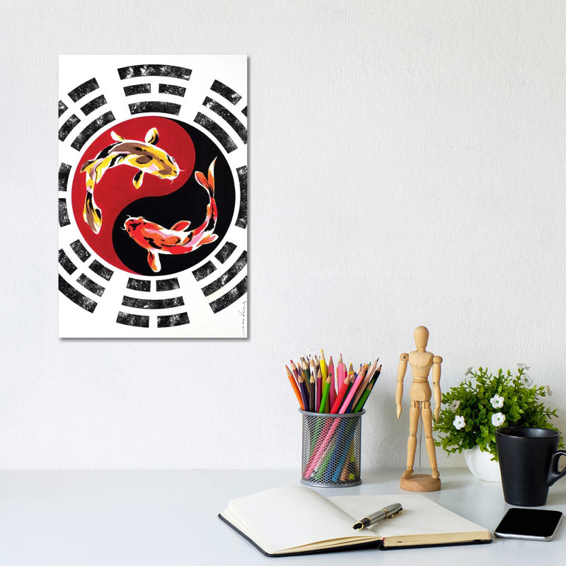Koi Fish by Soo Beng Lim - Wrapped Canvas Gallery-Wrapped Canvas Giclée, 30.48 cm H x 45.72 cm W